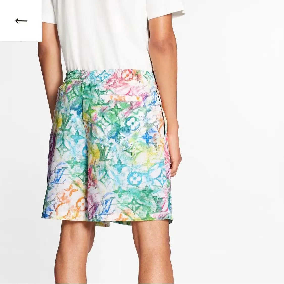 Louis Vuitton/Louis Vuitton 21ss crayon graffiti nylon beach shorts